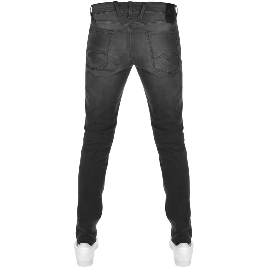 Alternative Image for ProductReplay Anbass Slim Fit Hyperflex Jeans Black2